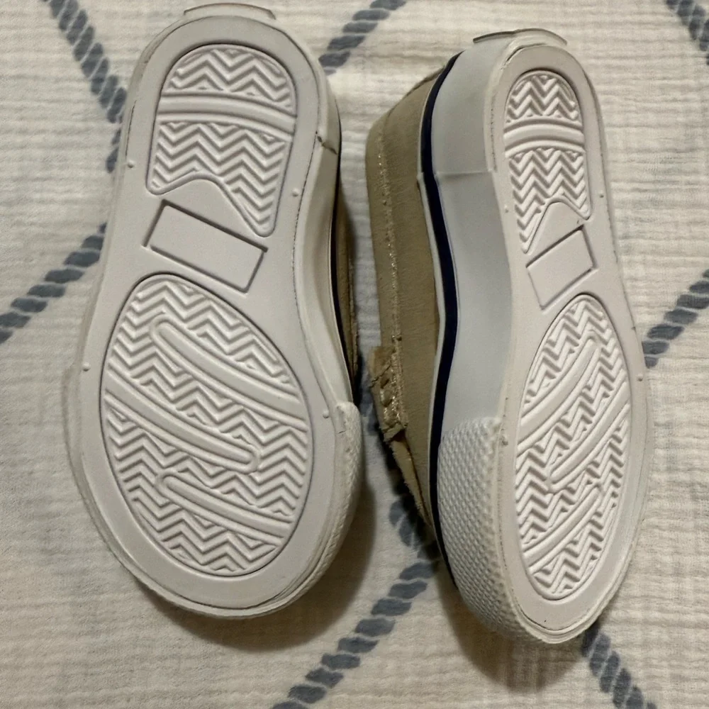 Janie and Jack Beige Baby Moccasins